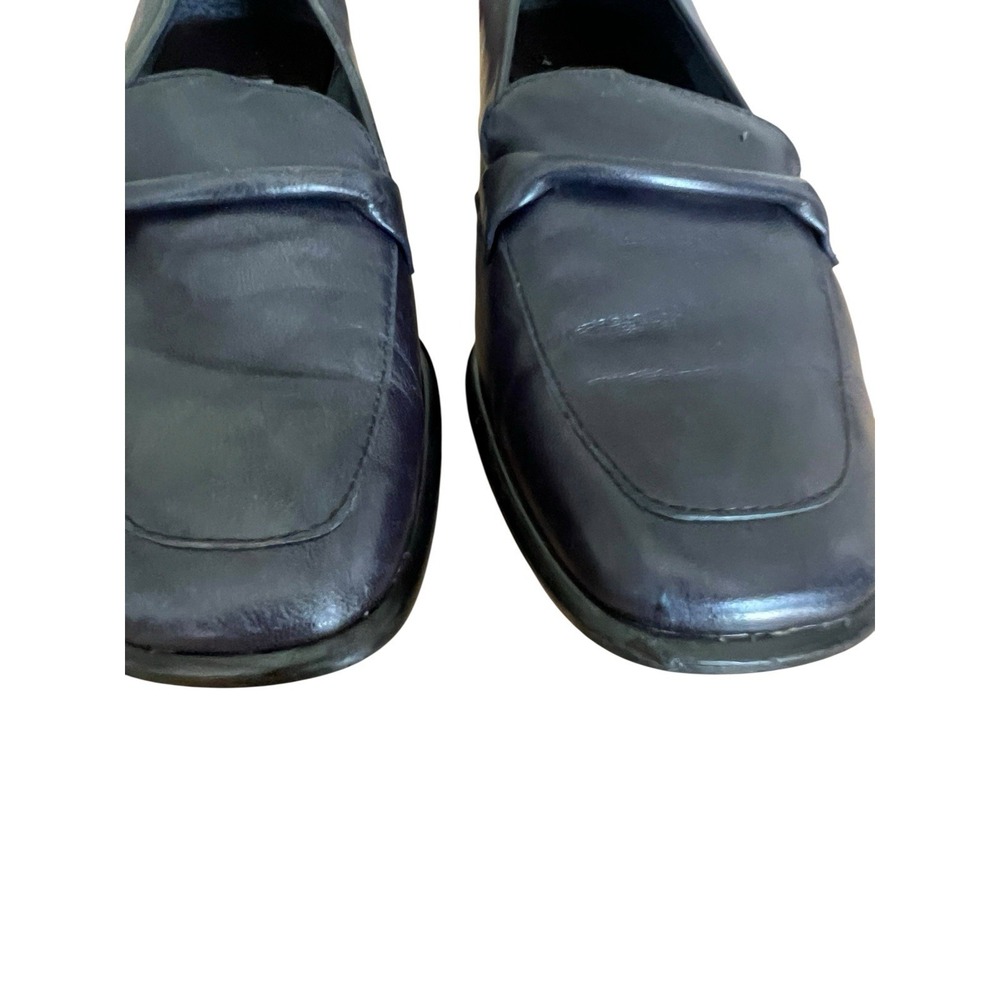 Vtg Etienne Aigner Women's Loafers 6M Leather Burgundy & Navy Flats Shoes 2 Pair - Picture 9 of 16